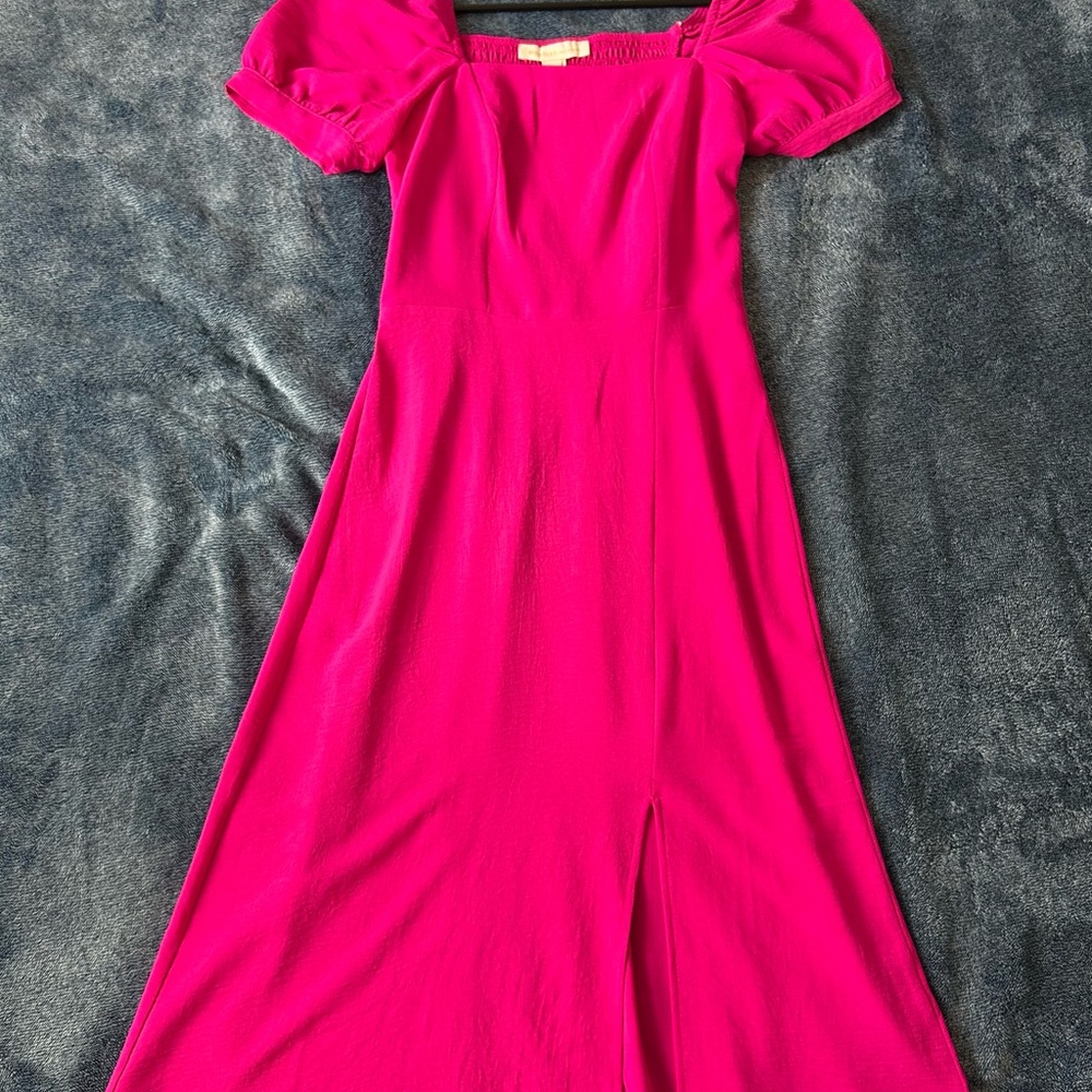 Monteau Fuchsia Midi Dress